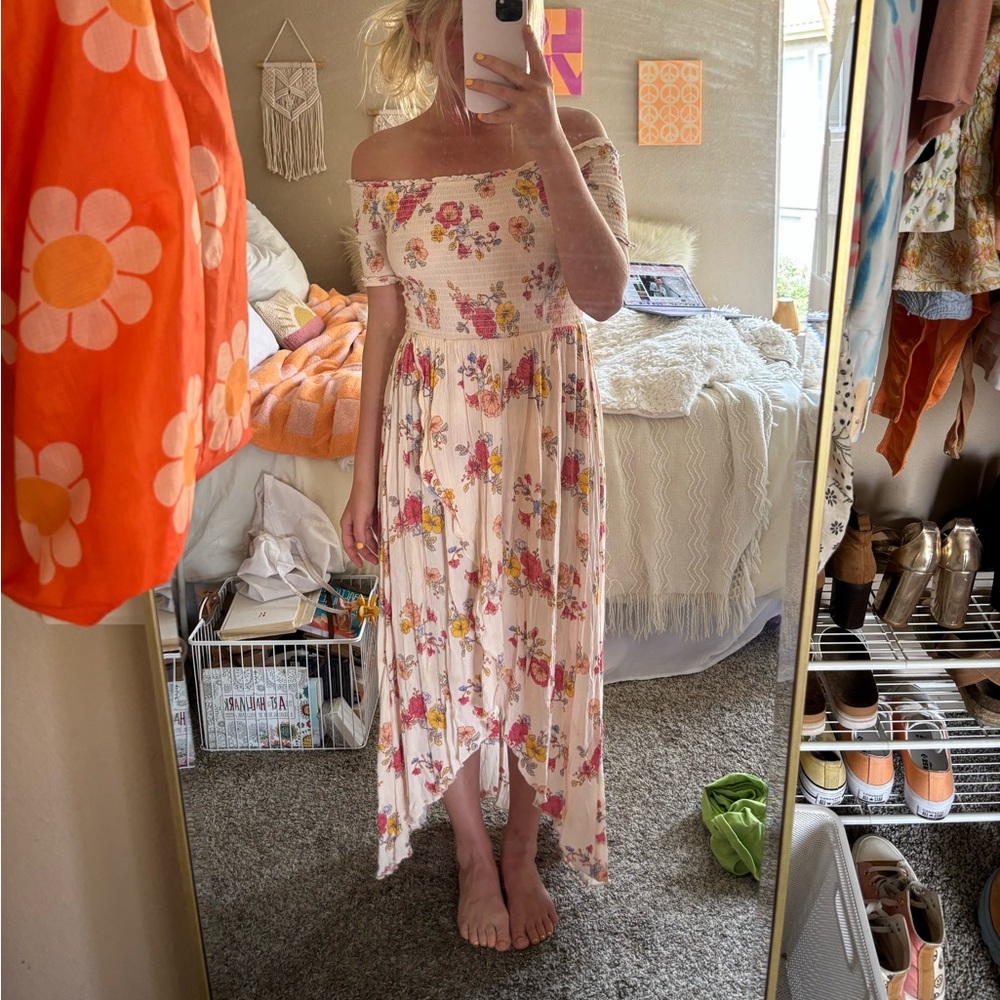 Forever 21 strapless long flowy dress